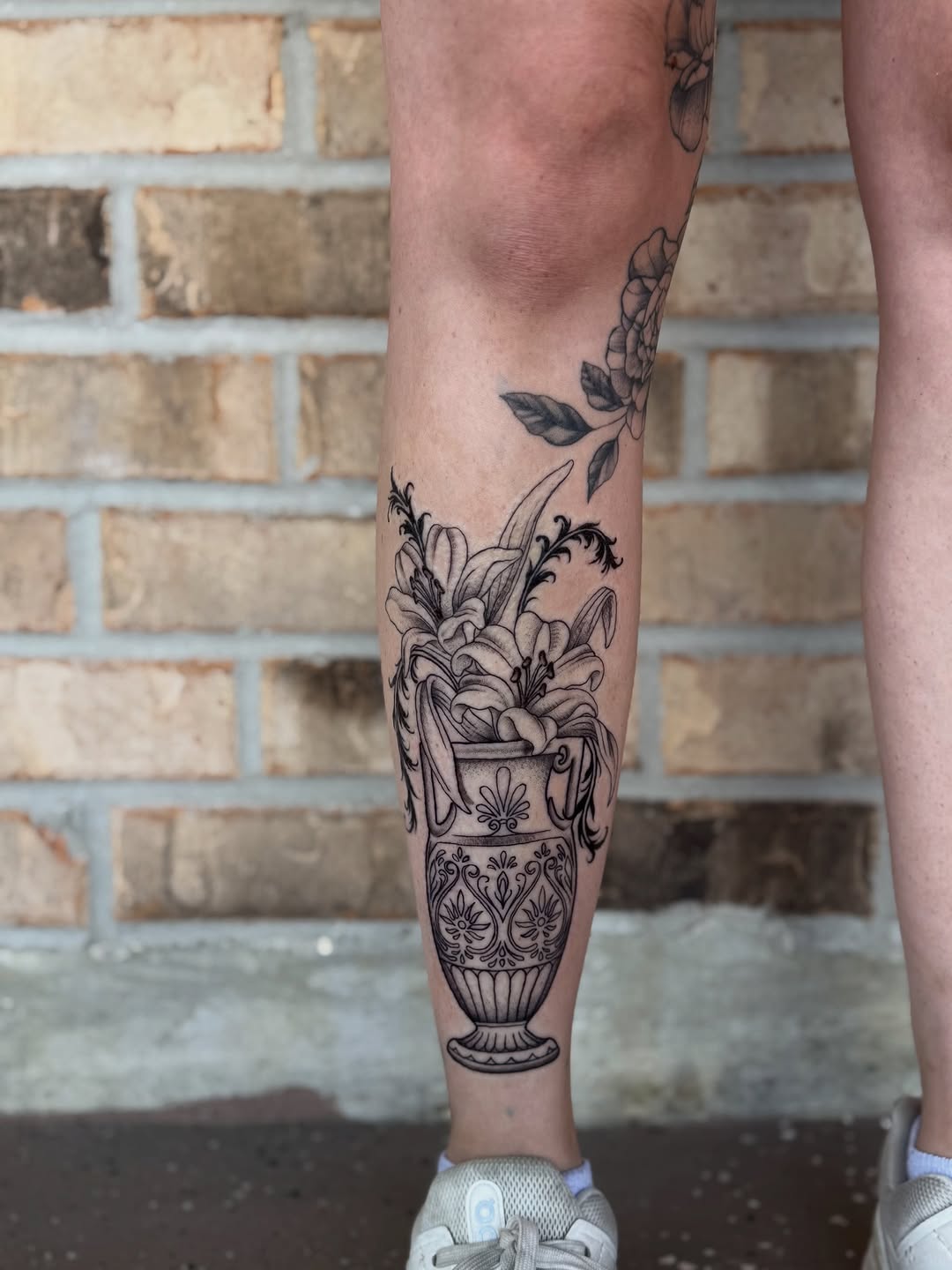 Tattoo by @stormtattoos504 — black_and_grey, ornamental