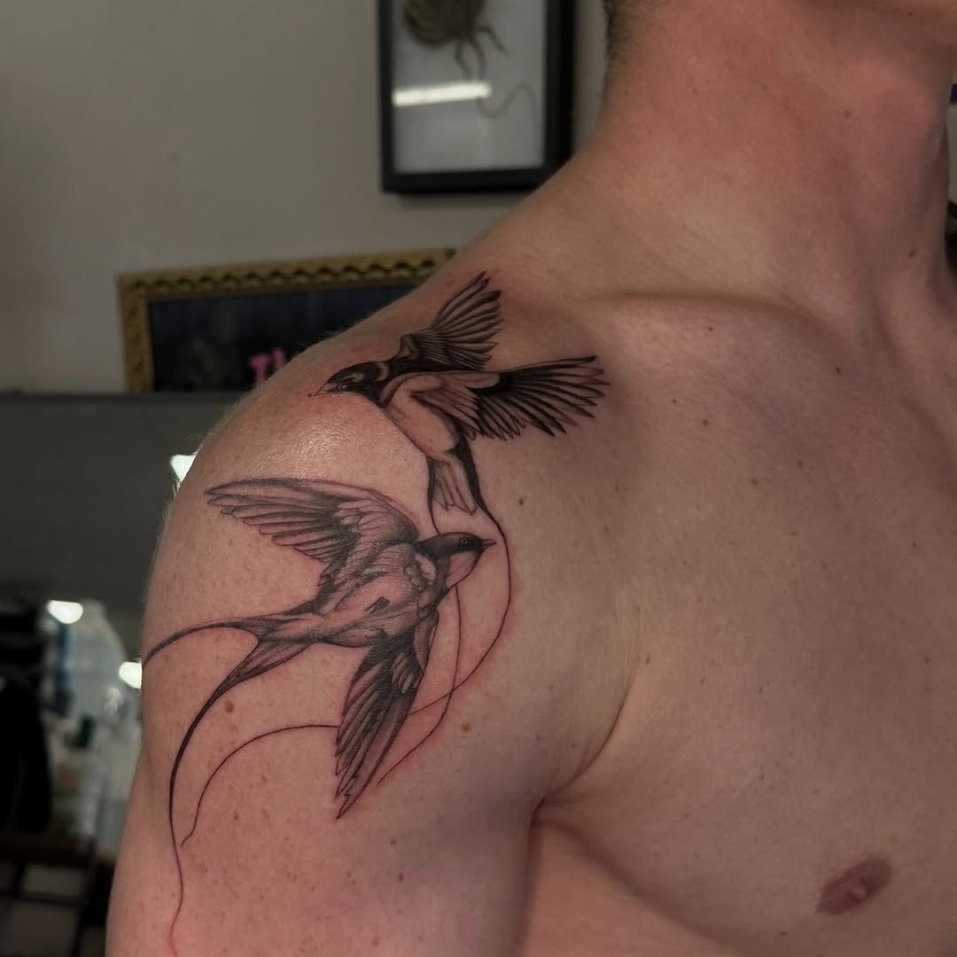 Tattoo by @izzyinktattoos_ — black_and_grey, fine_line