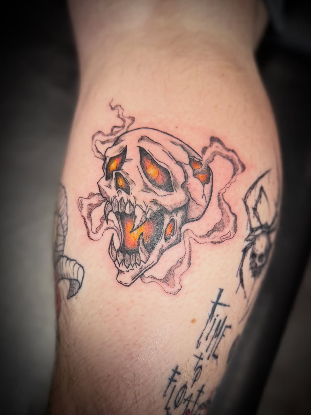 Tattoo by @shadowsteptattoo — black_and_grey, new_school