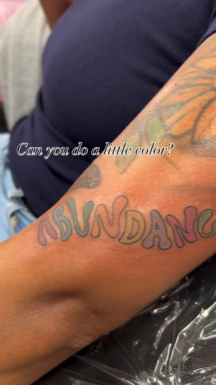 Tattoo by @laaysweetneedle._ — lettering_script
