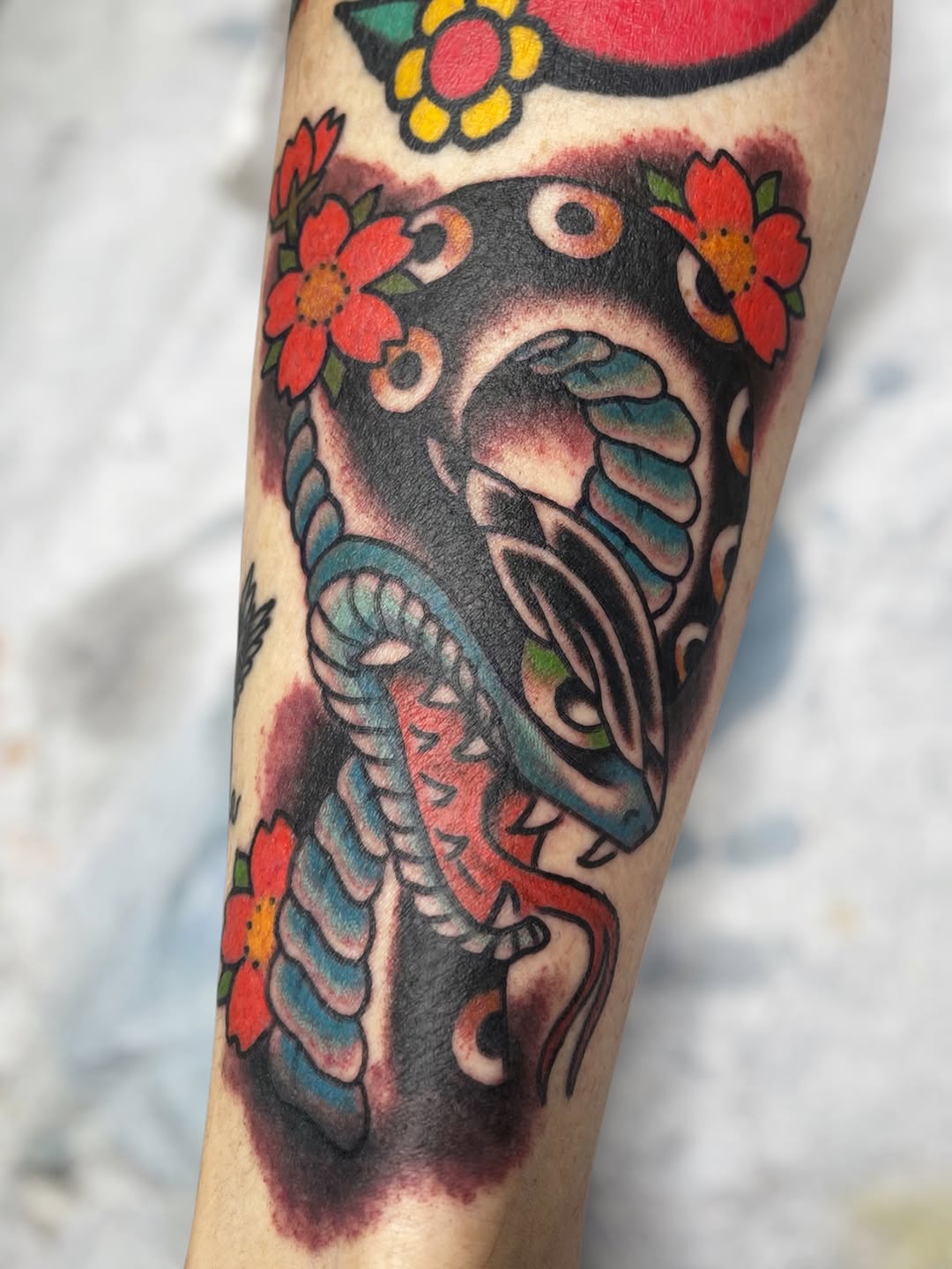 Tattoo by @cmartintattooer — american_traditional, japanese_irezumi