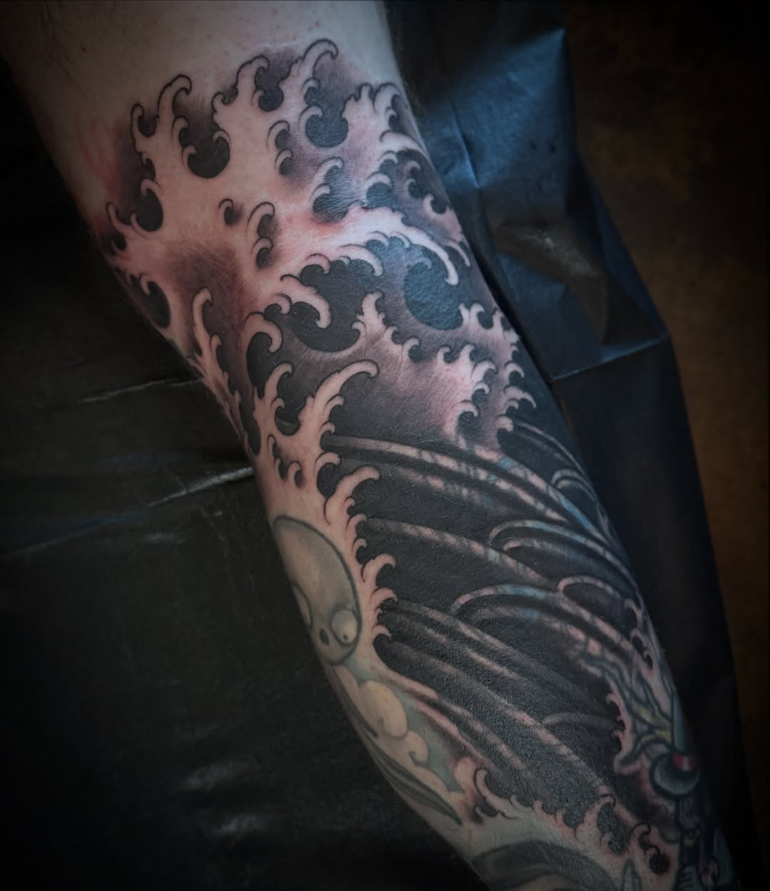 Tattoo by @dominicholmes_art — japanese_irezumi, black_and_grey