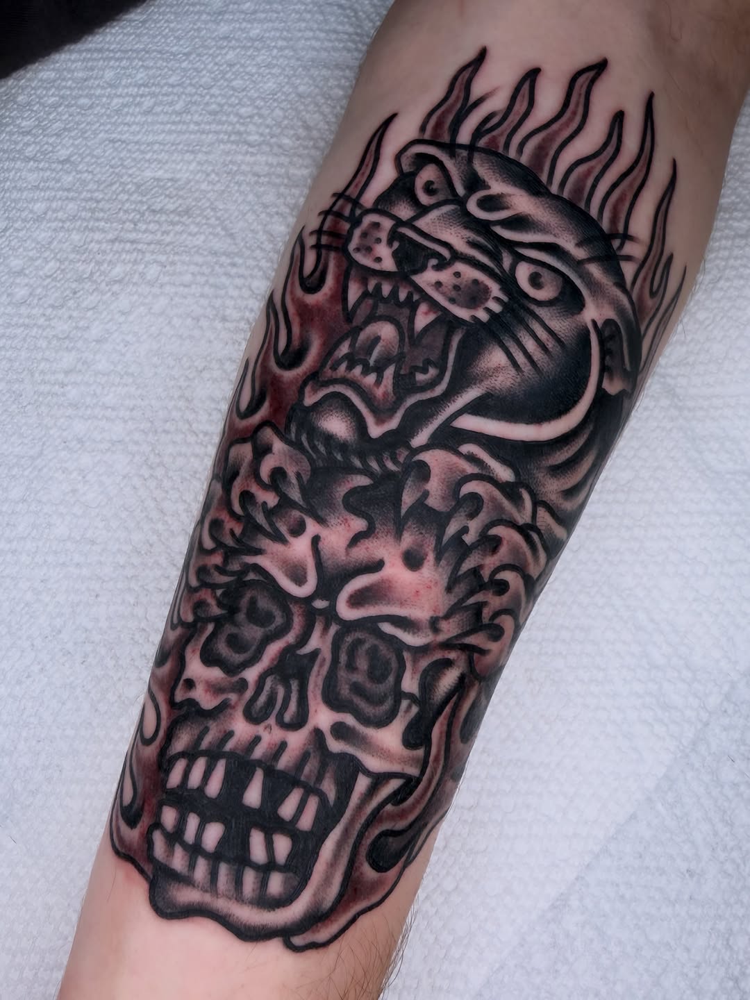 Tattoo by @tonykaplantattoo — american_traditional, black_and_grey
