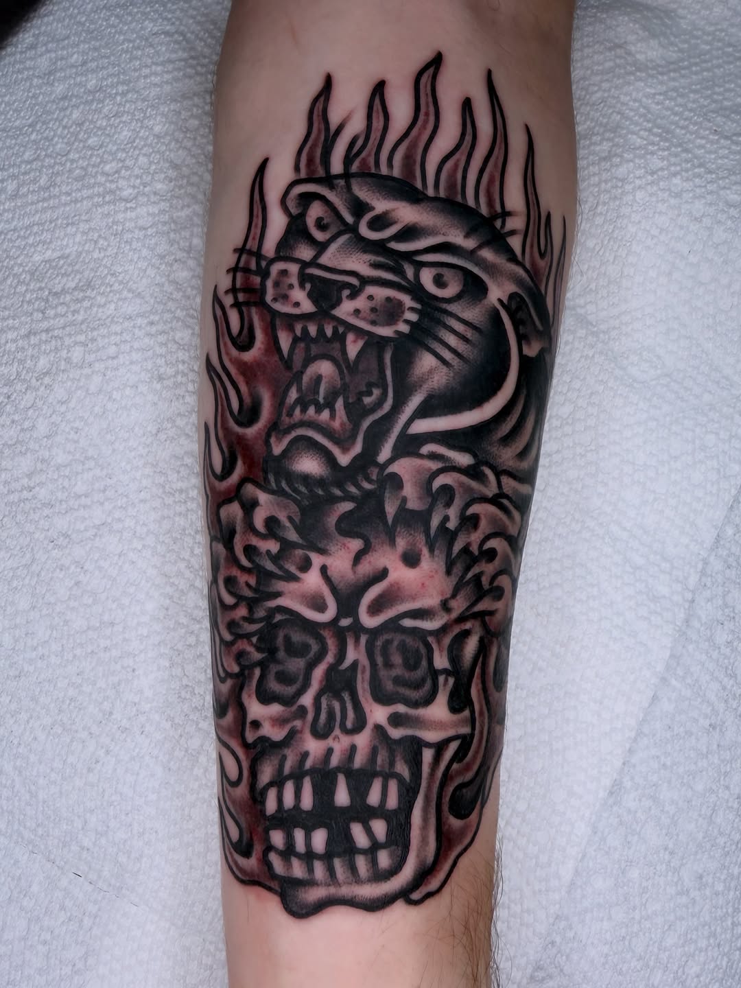 Tattoo by @tonykaplantattoo — american_traditional, black_and_grey