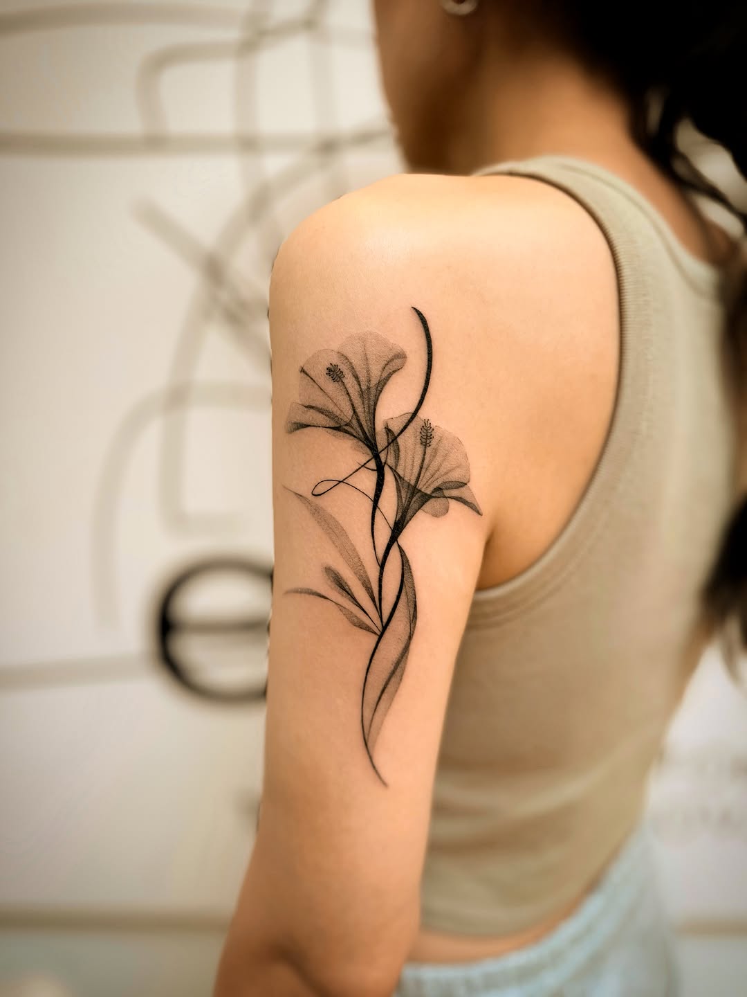 Tattoo by @tattooer_nick β fine_line, black_and_grey