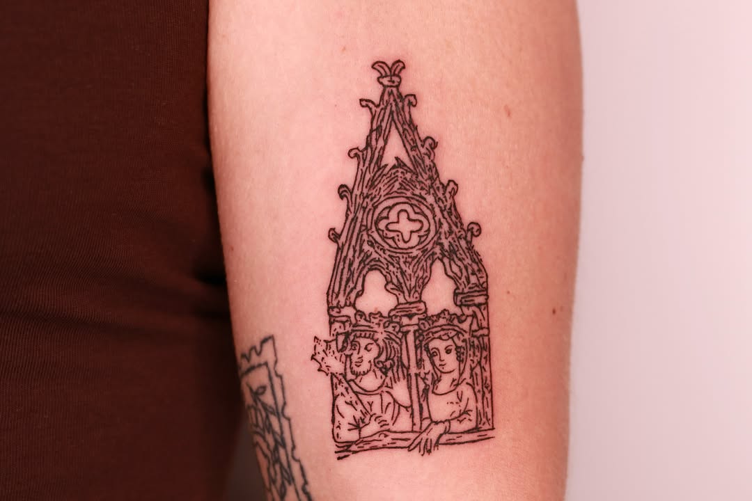 Tattoo by @chickpeatattoos — illustrative