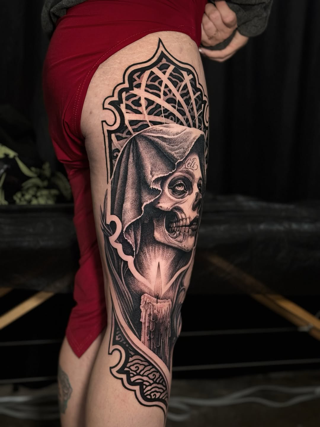 Tattoo by @grineylagantattoo — black_and_grey, realism