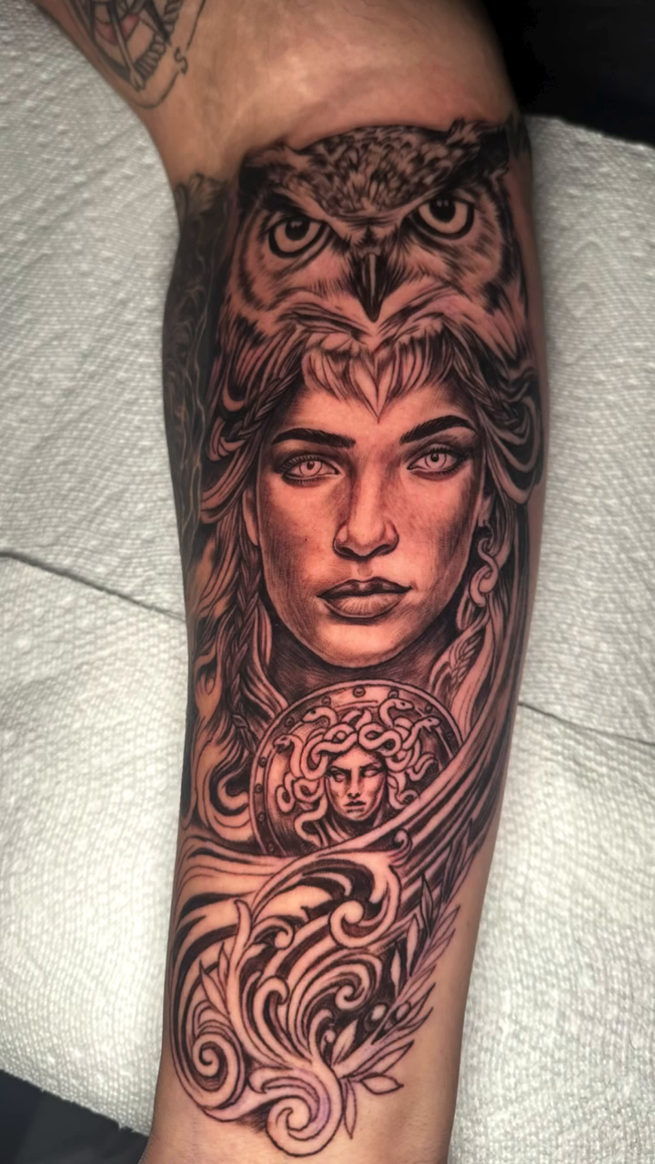 Tattoo by @zac_tattz — realism, black_and_grey