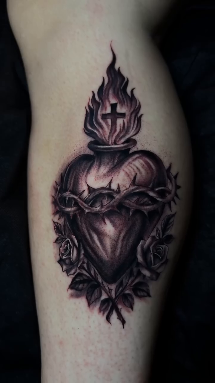 Tattoo by @vibrationss_ — black_and_grey, realism