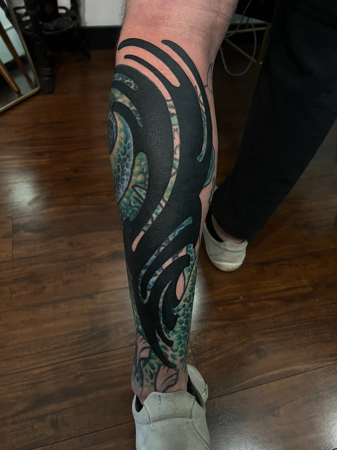 Tattoo by @avreysimone — blackwork, japanese_irezumi