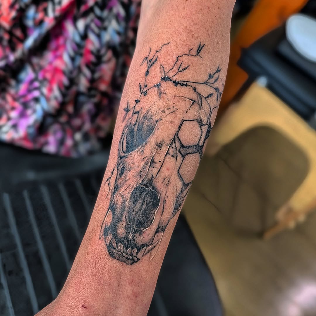 Tattoo by @brightboneink — black_and_grey, realism