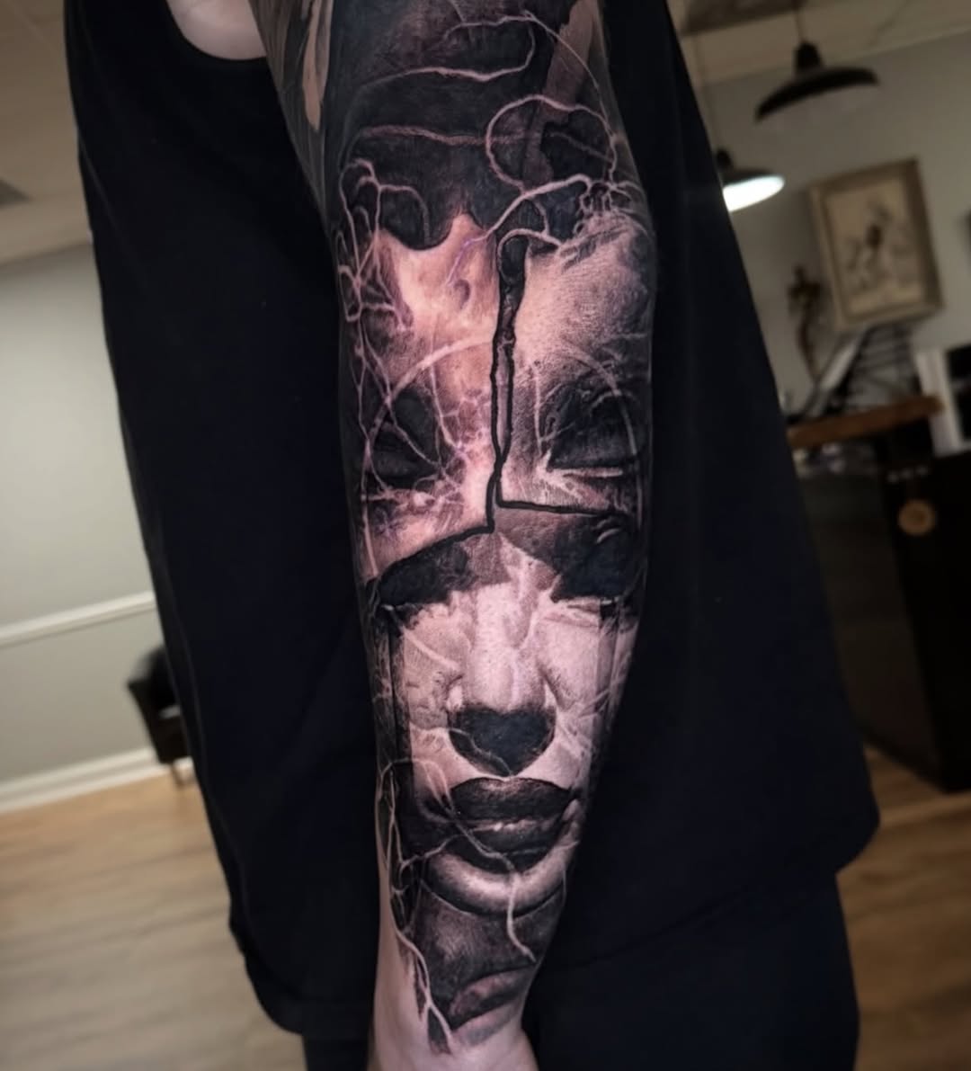 Tattoo by @bigbadwolftattoos — black_and_grey, realism