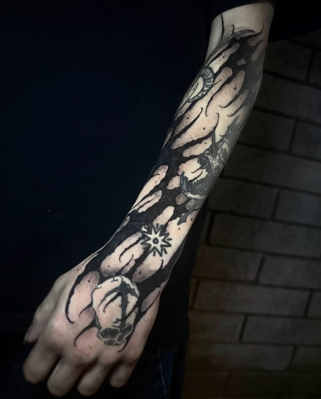 Tattoo by @rorystats — blackwork, dark_realism