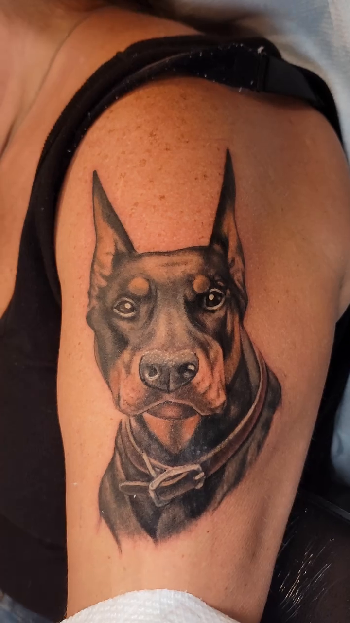 Tattoo by @sharptattoos — realism, black_and_grey