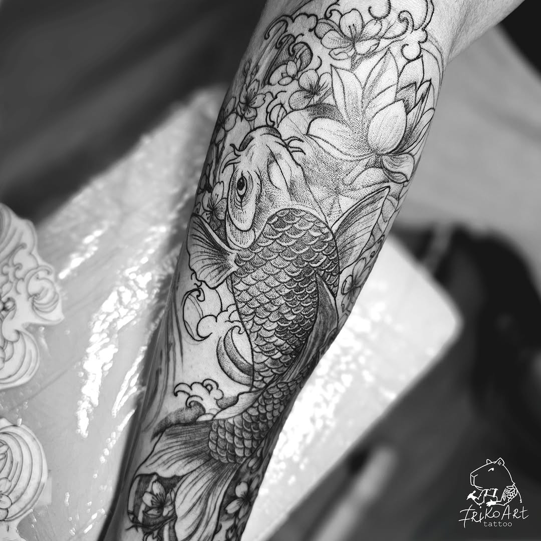 Tattoo by @irikoart_tattoo — japanese_irezumi, black_and_grey