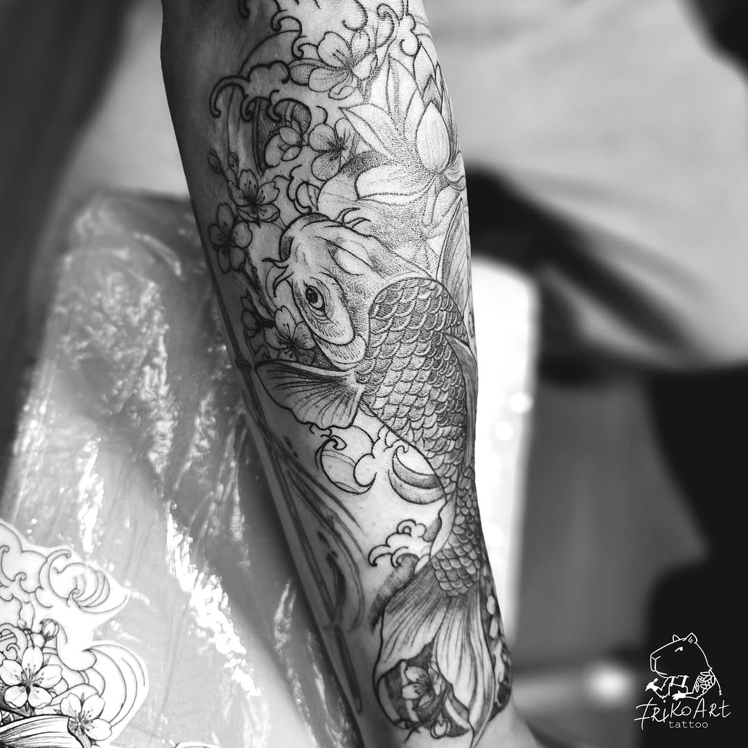 Tattoo by @irikoart_tattoo — japanese_irezumi, black_and_grey