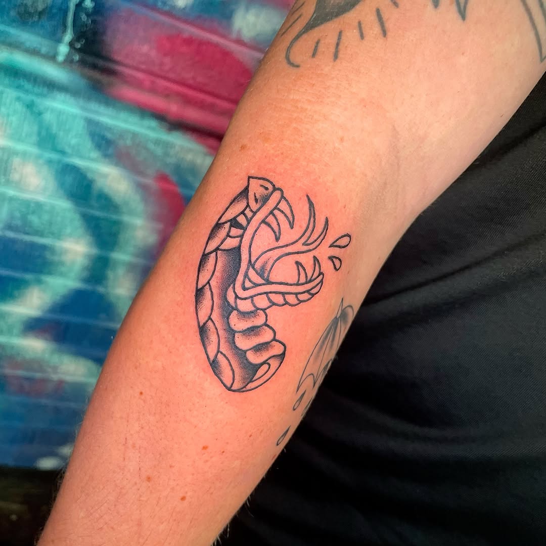 Tattoo by @fish.af β american_traditional, black_and_grey