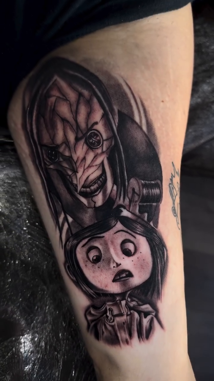 Tattoo by @tats.by.morb โ dark_realism, black_and_grey