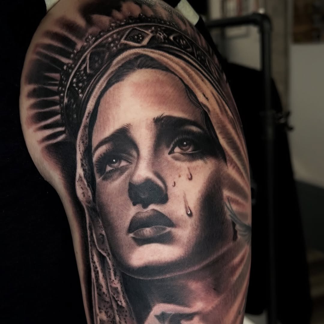 Tattoo by @inkbymaaku — realism, black_and_grey