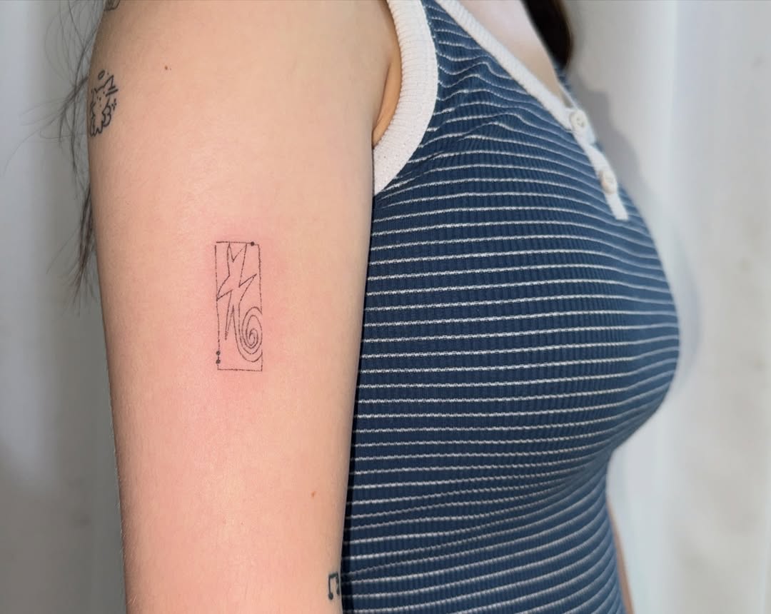 Tattoo by @011poke — fine_line, minimalist