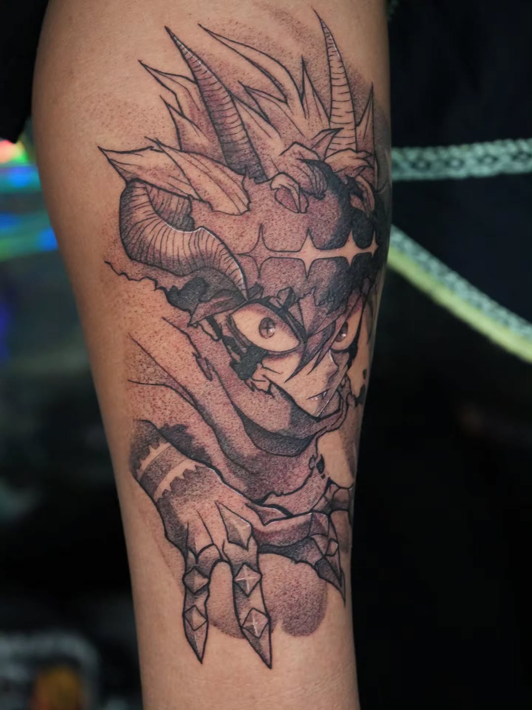 Tattoo by @juanes_lopez06 β anime, dotwork