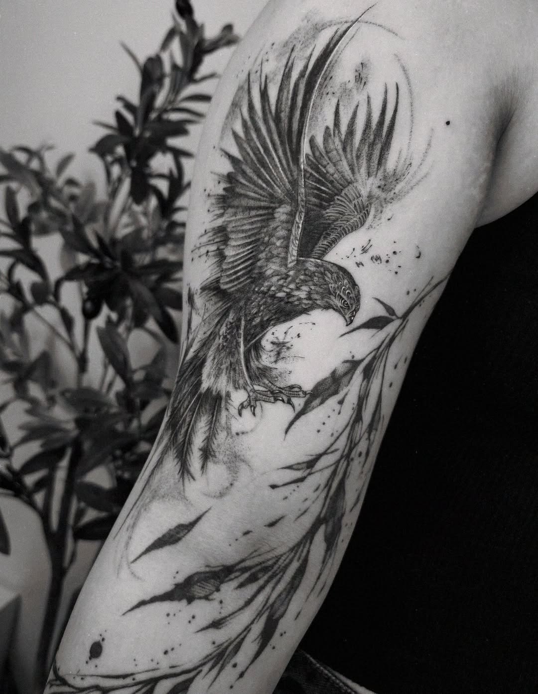 Tattoo by @woo.too β realism, dotwork
