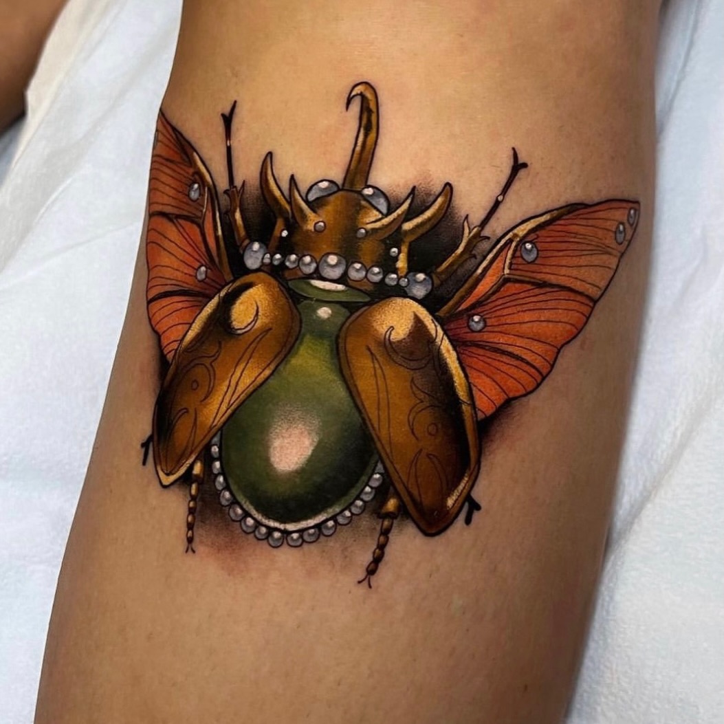 Tattoo by @ladysharktattoos — realism, neo_traditional
