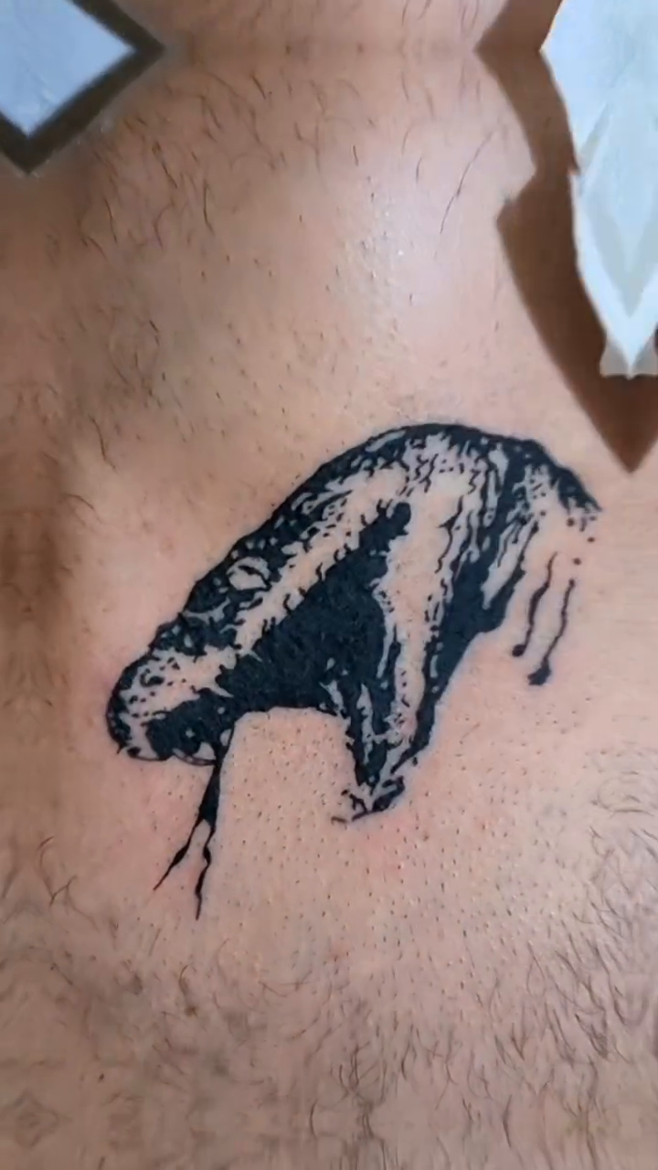 Tattoo by @kittra_ttt — blackwork