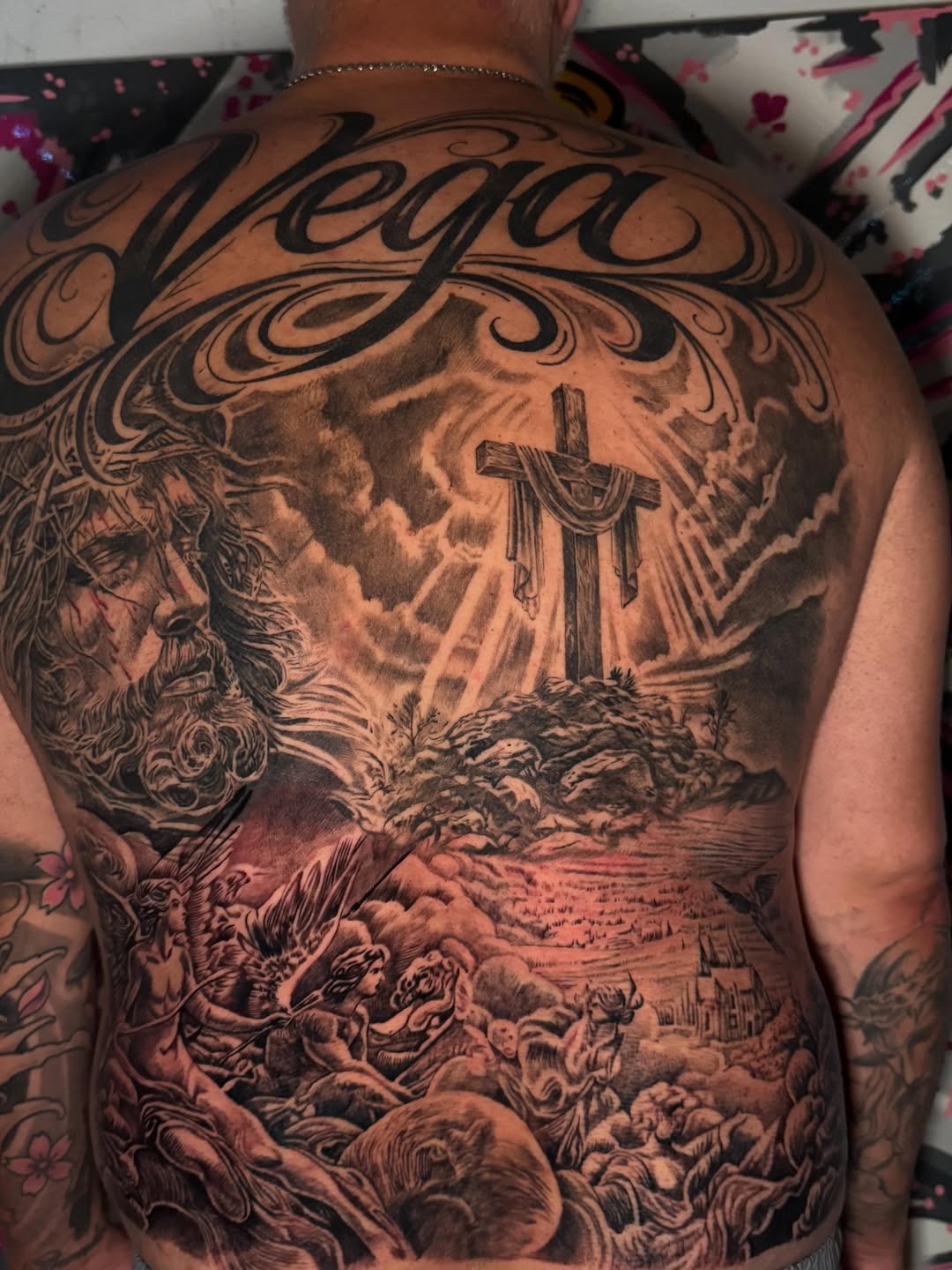 Tattoo by @spin_ink — realism, lettering_script