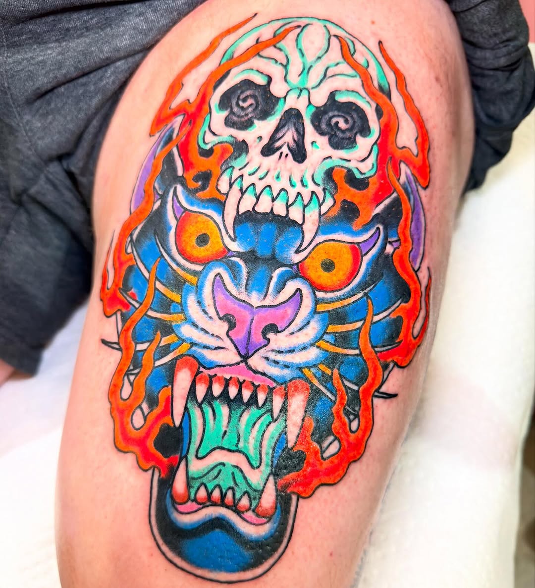 Tattoo by @tattoosbybarron — neo_traditional, blackwork