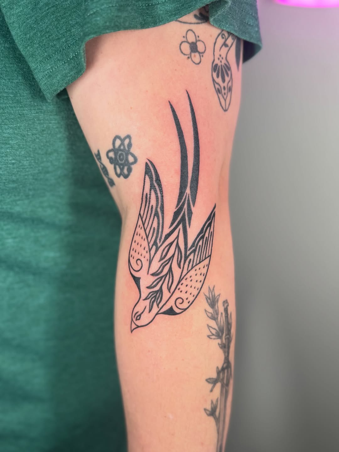 Tattoo by @blackopalinktattoos — blackwork, ornamental