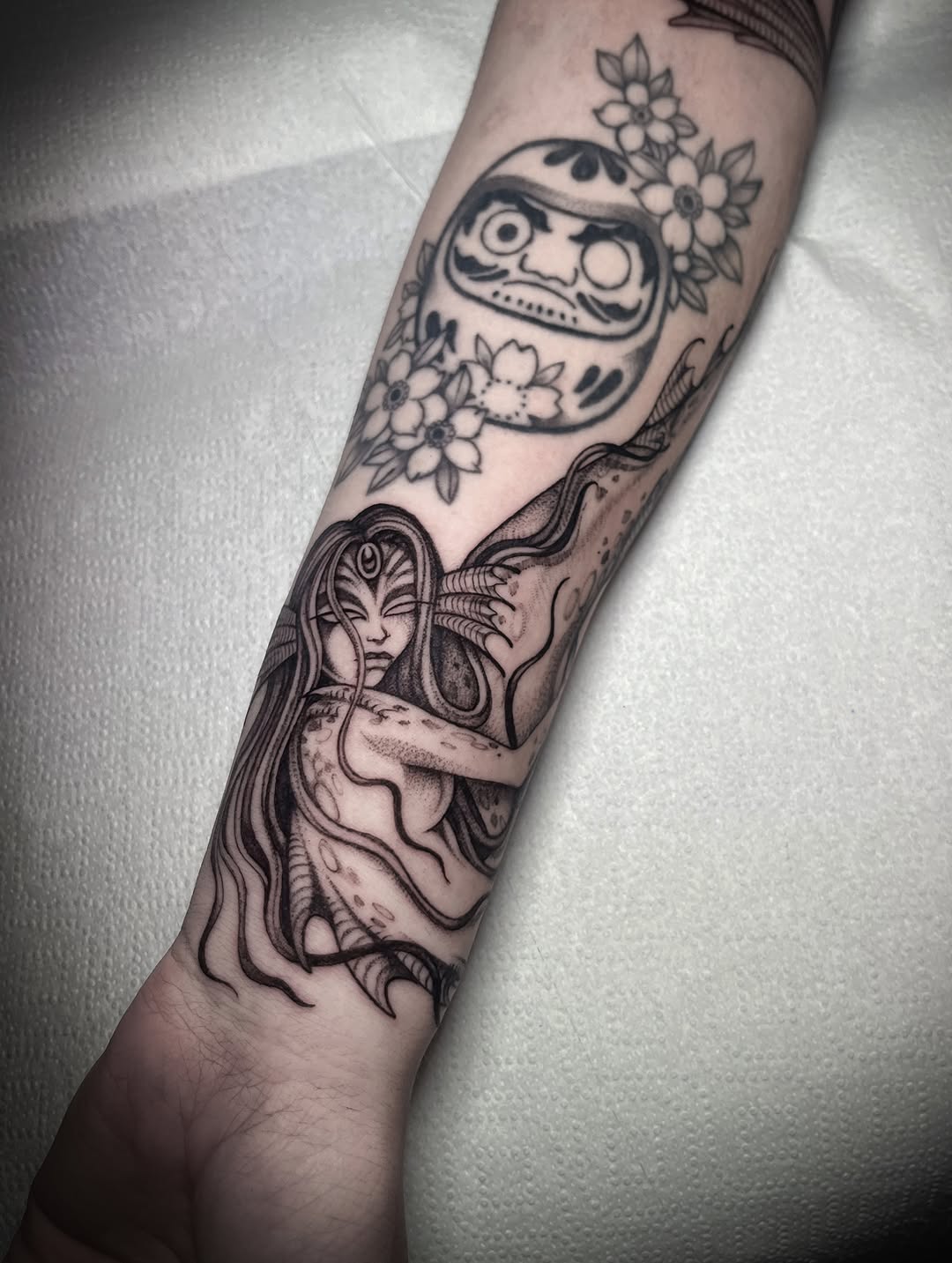Tattoo by @arterego.ttt โ black_and_grey, illustrative