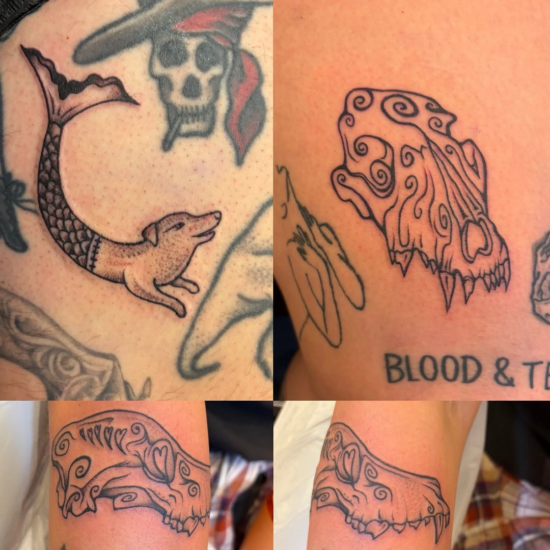 Tattoo by @theblackdottattoo — black_and_grey, illustrative