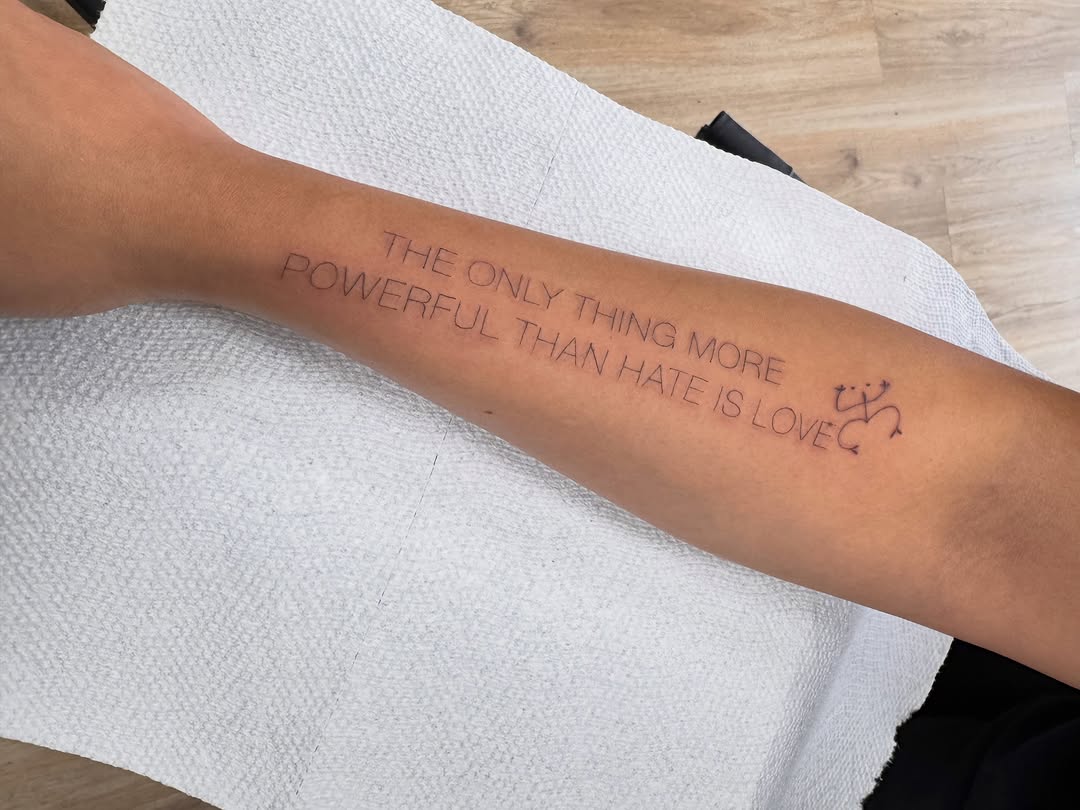 Tattoo by @savageshenise — lettering_script, minimalist