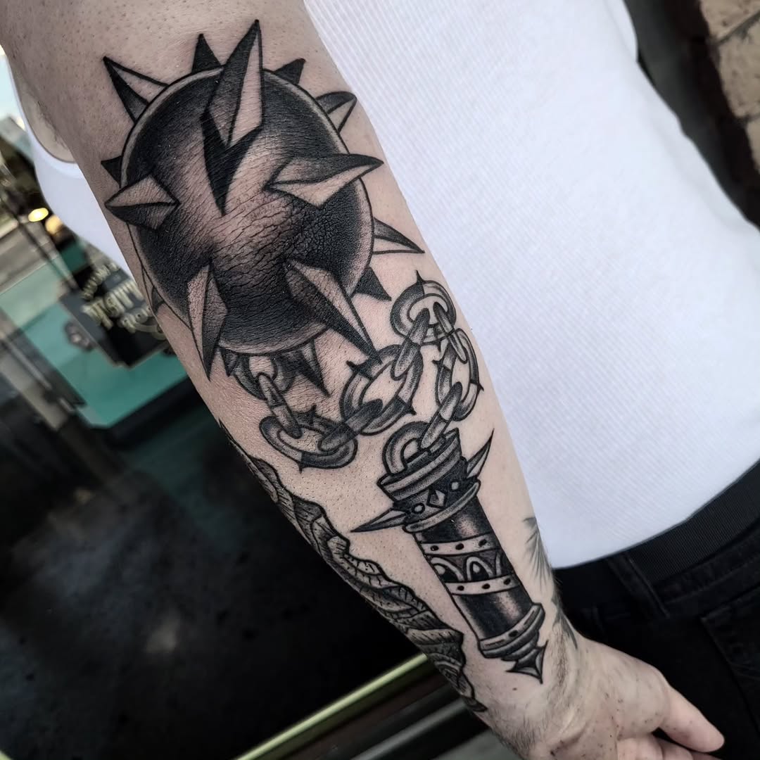 Tattoo by @werexwolf — american_traditional, black_and_grey
