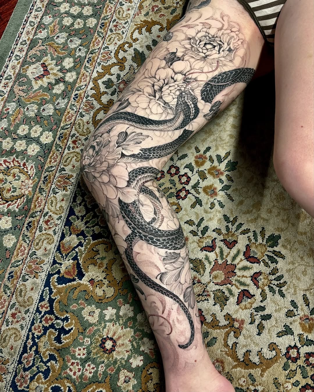 Tattoo by @yongjuntattoo β japanese_irezumi, black_and_grey