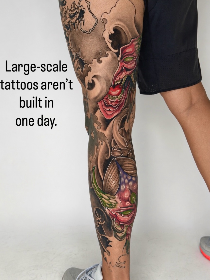 Tattoo by @alba_tatt00 — japanese_irezumi, black_and_grey