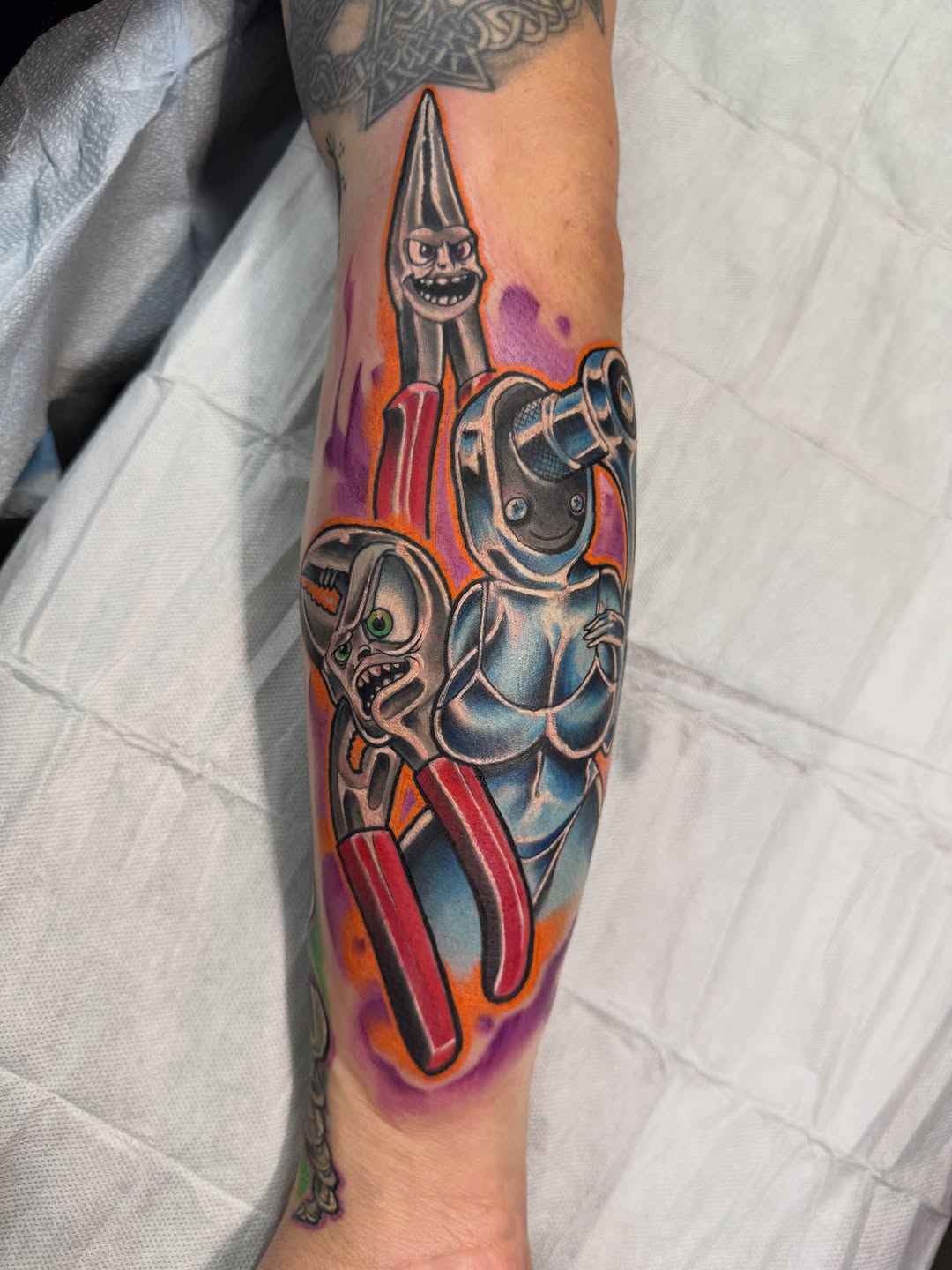 Tattoo by @travisbrowntattoos — new_school, trash_polka