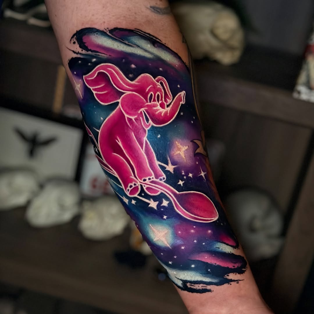 Tattoo by @fleurnoirestudio โ new_school, watercolor