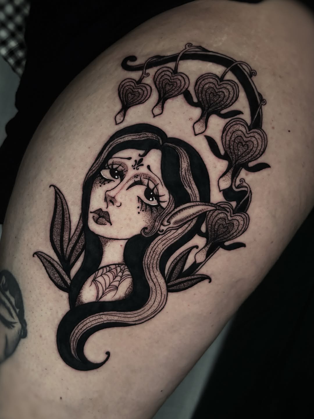 Tattoo by @call.me.crybabyy — neo_traditional, black_and_grey
