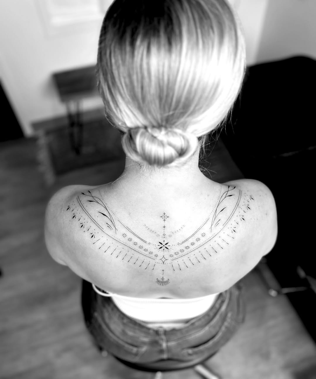 Tattoo by @littleinkliv โ fine_line, geometric