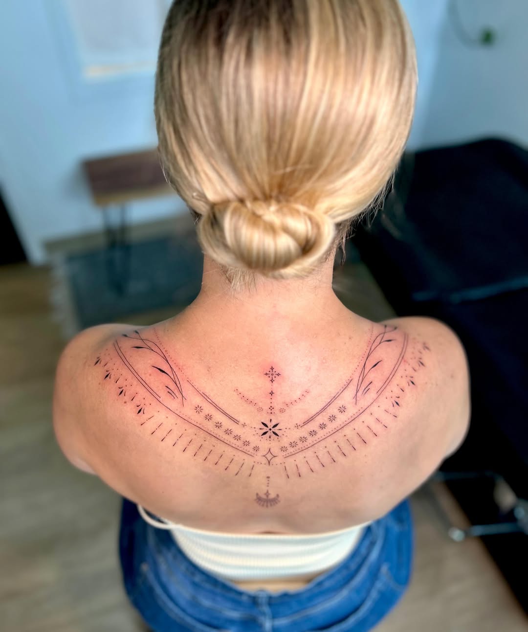 Tattoo by @littleinkliv โ fine_line, geometric