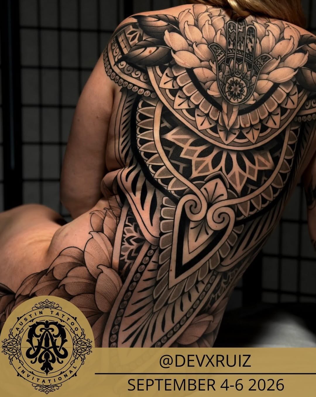 Tattoo by @devxruiz — black_and_grey, ornamental