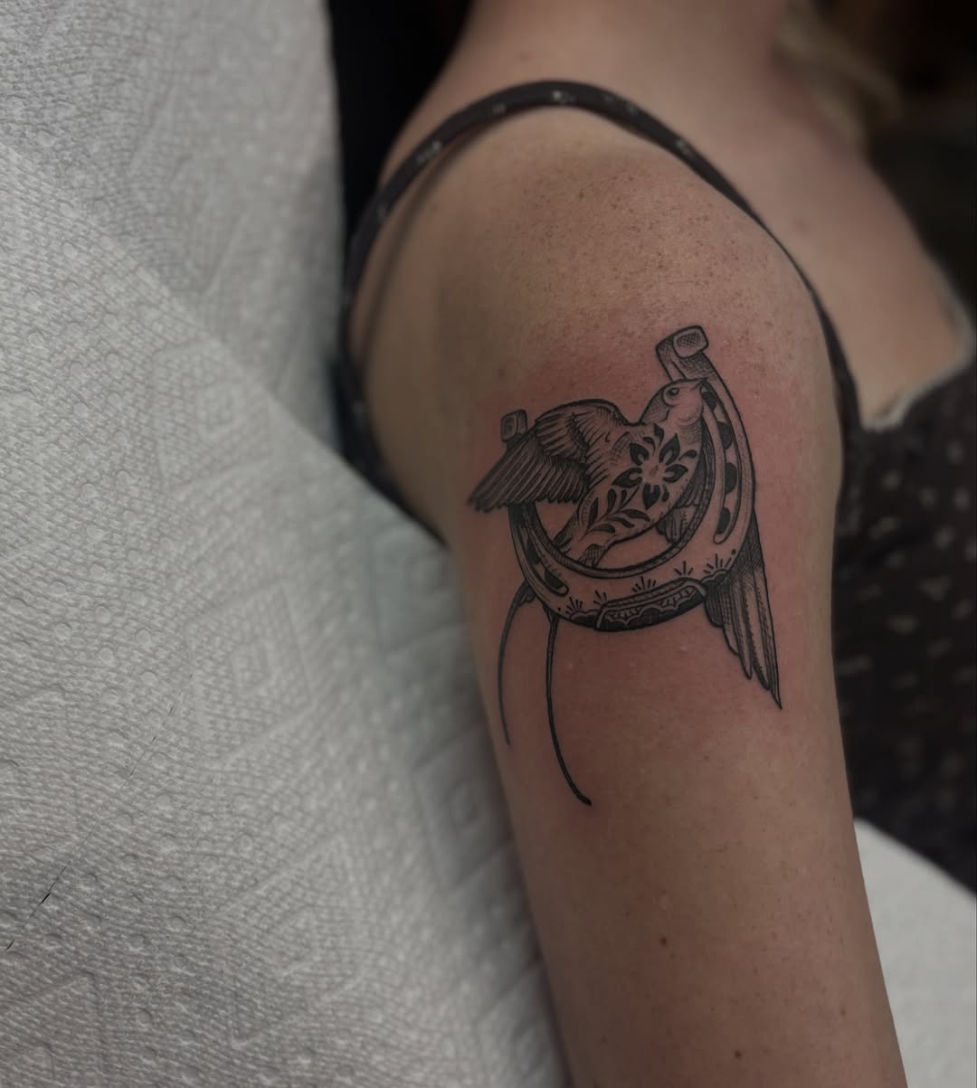 Tattoo by @genevieveink — fine_line, black_and_grey