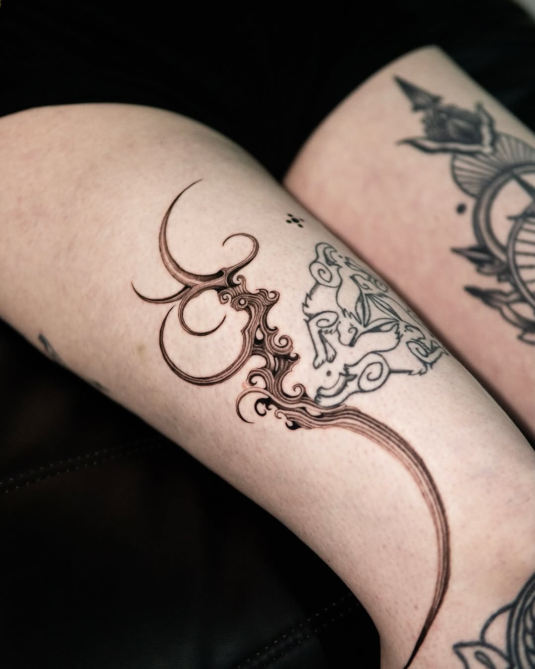 Tattoo by @minblackwork โ fine_line, ornamental