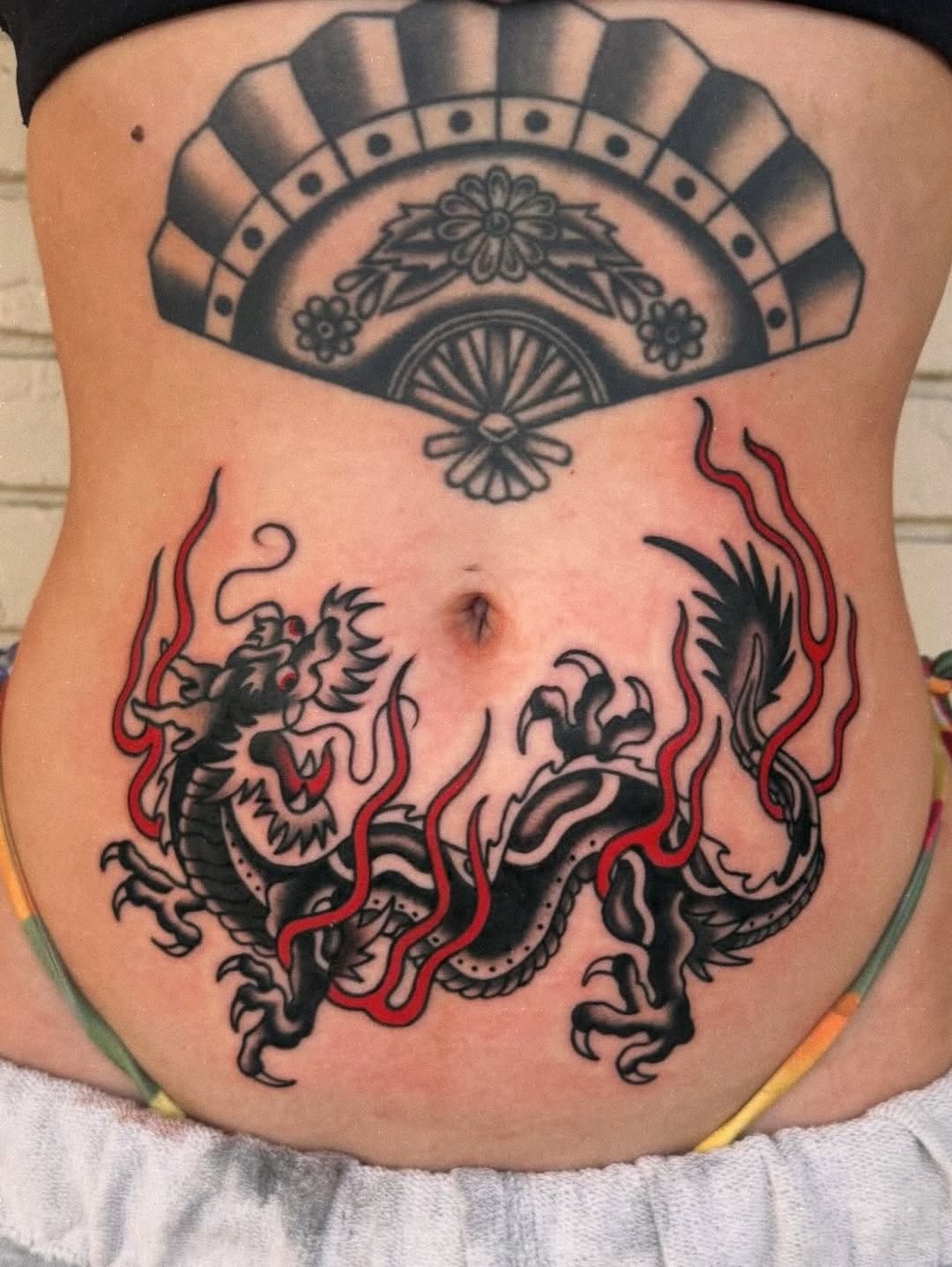 Tattoo by @tatt_brat_ — japanese_irezumi, american_traditional