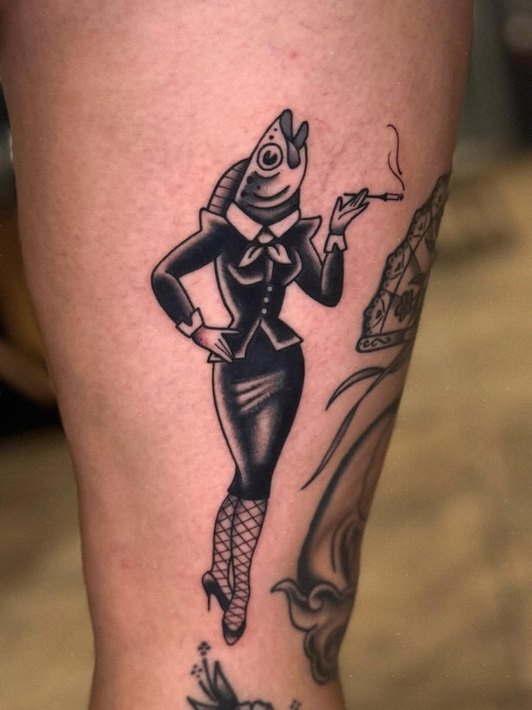 Tattoo by @tatt_brat_ — american_traditional, black_and_grey