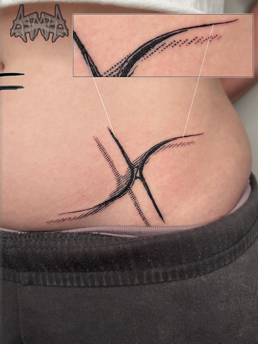 Tattoo by @harrykenchington — dotwork, geometric