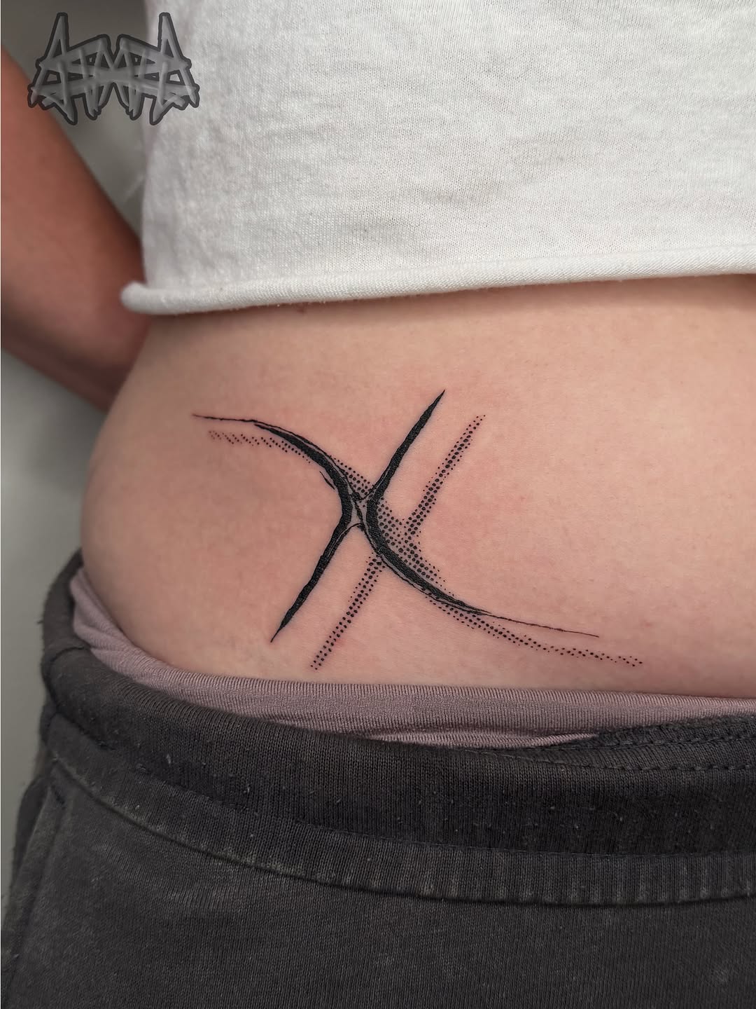 Tattoo by @harrykenchington — dotwork, black_and_grey