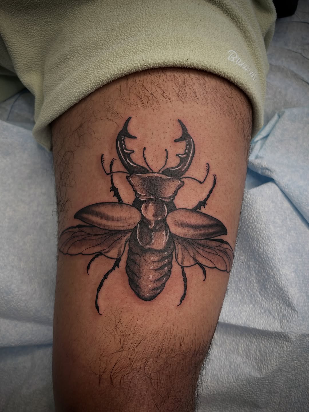 Tattoo by @karlb_tattoo โ realism, black_and_grey